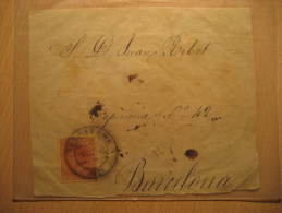 TARRAGONA 1886 To Barcelona Stamp On Cover Catalonia Spain España - Covers & Documents