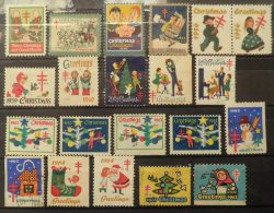 N842 .-.  CHRISTMAS SEALS, 1925-1999. SC # : WX 35 // ... MINT / USED LOT X 36 STAMPS.. CAT VAL : US$ ??   / €  ?? - Non Classés