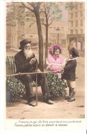 Vieux Métiers-Marchand De Gui-Le Vieil Homme Et Les Enfants-Banc Public De Paris-costume Marin-robe - Händler