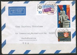 EAST GERMANY    1969 Airmail Cover To "West Newton,Mass, USA" - Lettres & Documents