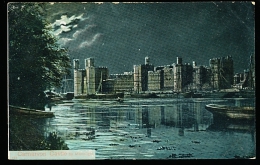 GB CARNARVON / Castle By Moonlight / - Caernarvonshire