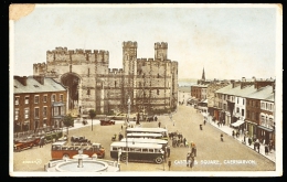 GB CARNARVON / Castle And Square / - Caernarvonshire