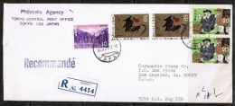 JAPAN    1974 Registered Cover To "Los Angeles,CA, USA" OS-74 - Cartas & Documentos