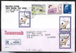 JAPAN    1980 Registered Cover To "Los Angeles,CA, USA" OS-75 - Briefe U. Dokumente