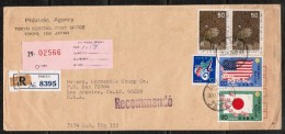 JAPAN    1975 Registered Cover To "Los Angeles,CA, USA" OS-76 - Storia Postale