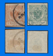 AT 1890, Arms Of Austria, Set Of 2 Stamps, Imperf Used - Newspapers