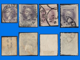 AT 1867, Mercury 1K Lilac (x 4) Imperforate/Perf Stamps, Used - Zeitungsmarken