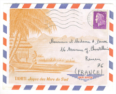 VEND LETTRE DE TAHITI AVEC OBLITERATION " POSTE AUX ARMEES " !!!! - Tahiti