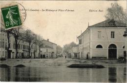 TARTAS LA MIDOUZE ET PLACE D'ARMES,A VOIR !!  PERSONNAGES,TEMPS DE PLUIE REF 34689 - Tartas