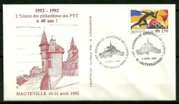 UPPTT  HAUTEVILLE (MANCHE)  1992 - ASSEMBLEE GENERALE - Aushilfsstempel