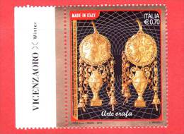 NUOVO - ITALIA - 2013 - Arte Orafa - 0,70 € • Arte Etrusca: Orecchini Con Pendente Ad Anfora - Vicenzaoro Winter - 2011-20: Neufs