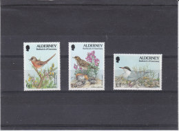 Oiseaux - Alderney - 3 Timbres ** - MNH - Alderney