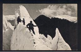 RB 946 - Early Mountaineering Climbing Postcard - Pyramides De Glace Eispyramiden - Chamonix? France - Alpinisme