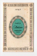 ACHAT IMMEDIAT Carte Parfumée  CALENDRIER 1967   CHERAMY  DEDICACE - Antiguas (hasta 1960)