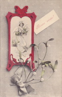 CPA - Fantaisie - Femme - Bonne Année - Style Art Nouveau - 350 - Women