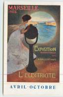 MARSEILLE 1908  - Exposition Internationale Des Applications De L'électricité (carte Illustrée Par Pezilla) - Mostra Elettricità E Altre