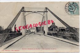 72 -  ARRIVEE A BEAUMONT SUR SARTHE - PONT SUSPENDU VU DE FACE - Beaumont Sur Sarthe