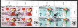 UN Wien - Mi-Nr 135/136 Viererblock Gestempelt / Bloc Of Four Used (n432) - Used Stamps