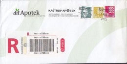 Denmark KASTRUP APOTEK Registered Recommandé Einschreiben 2006 Cover Brief Lion Arms Wappenlöwe Queen Königin Margrethe - Storia Postale