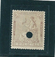 Spain  1874 Telegraph Edifil 140T Used - Telegrafi