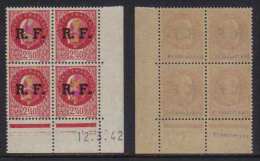 LIBERATION DE LYON / 2.40 F. PETAIN EN BLOC DE 4 COIN DATE & SIGNE / RARE COTE 145.00 EUROS (ref 4945) - Bevrijding