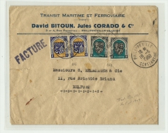 ALGERIE – Dpt. De Constantine „ PHILIPPEVILLE “FACTURE – Tarif  FRANCE METRO à 12F. - Storia Postale