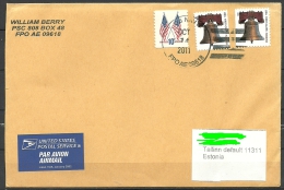 USA 2011 Letter To Estonia Estland Estonie - 3c. 1961-... Lettres