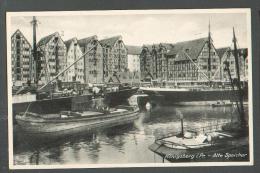 EAST  PRUSSIA , KÖNIGSBERG  , KALININGRAD  IN RUSSIA   ALTE SPEICHER  BOAT  SHIP   , OLD POSTCARD, O - Ostpreussen