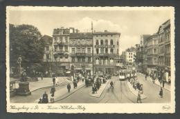 EAST  PRUSSIA , KÖNIGSBERG  , KALININGRAD  IN RUSSIA   KAISER WILHELM PLATZ , TRAM   , OLD POSTCARD, O - Ostpreussen