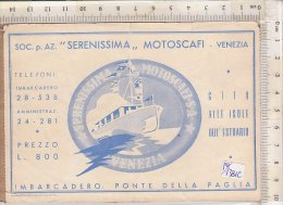 PO1381C# SOC."SERENISSIMA" MOTOSCAFI - VENEZIA - BIGLIETTO GITA ALLE ISOLE DELL'ESTUARIO - Europa