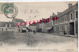 72 - MAROLLES LES BRAULTS -  PLACE DE L' EGLISE - HOTEL DU CROISSANT  - PRECURSEUR - Marolles-les-Braults