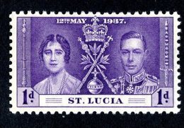 2817x)  St Lucia  1937 - SG# 125 /  Sc # 107  M* - Ste Lucie (...-1978)