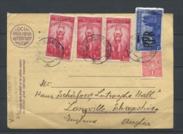 Romania 1948 Postal Card To Great Britain - Cartas & Documentos