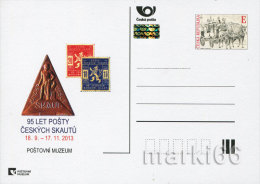 Czech Republic - 2013 - 95 Years Anniversary Of Czech Scouting Exhibition - Postcard With Original Stamp And Hologram - Postkaarten