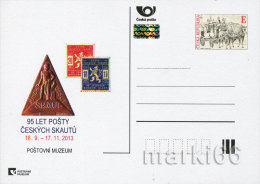 Czech Republic - 2013 - 95 Years Anniversary Of Czech Scouting Exhibition - Postcard With Original Stamp And Hologram - Postcards