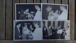 BC5-2-75 Lot 4 Carte Photo  Enfant Bébé Cérémonie Baptême Prêtre Curé Baptism  Doop - Geburt