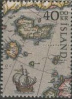 ICELAND 1984 40k Map SG 645 UNHM FO42 - Unused Stamps