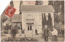 72 - Le Grand-Lucé - Villa La Herse - G. Redon, édit.  (animée, Circulée 1907) Carte Découpé - Le Grand Luce