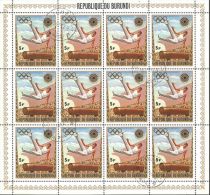 Burundi 1972 Mi# 858-866 A Used - Complete Set In Sheets Of 12 - 20th Olympic Games, Munich - Gebraucht