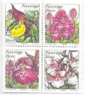 SWEDEN 1999 FLOWERS FLEURS FLORES FLORA - YVERT 2096-2099 - Unused Stamps