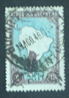 Argentina  1936 SC# 445 1p Map Country Borders - Oblitérés