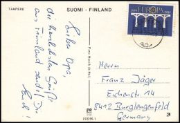 Finland 1984, Card Tampere To Burglengenfeld - Briefe U. Dokumente