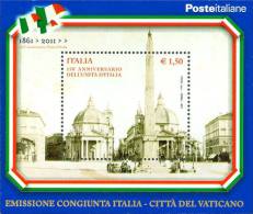 ITALIA ITALY - 2011 - 150° Anniversario Unità Italia - Roma Piazza Del Popolo - Stamp Sheet MNH - 2011-20: Neufs