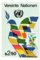 ONU VIENNE. N°3 Sur Carte Maximum (Maximum Card) De 1980. Colombe De La Paix. - Maximum Cards