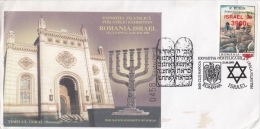 JUDISM, JUDAISME, BUCHAREST- CHOIR TEMPLE, MOSES STONES, SPECIAL COVER, 2000, ROMANIA - Jewish