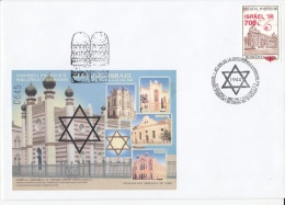 JUDISM, JUDAISME, CLUJ NAPOCA- DEPORTEES MEMORIAL TEMPLE, SPECIAL COVER, 2000, ROMANIA - Jewish