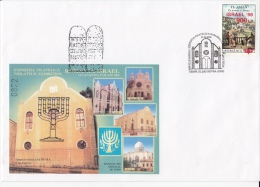 JUDISM, JUDAISME, CLUJ NAPOCA- SAS HEVRA TEMPLE, SPECIAL COVER, 2000, ROMANIA - Jewish