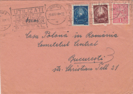 COMUNIST COAT OF ARMS, REVENUE STAMP, POST SERVICE ADVERTISING,rare METER MARK, 1948, ROMANIA - Máquinas Franqueo (EMA)