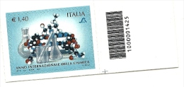 2011 - Italia 3324 Anno Della Chimica - Codice A Barre ---- - 2011-20: Nieuw/plakker