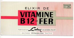 Buvard - Elixir De Vitamine B12 Et Fer - Fabrication Labaz - Paris - Chemist's